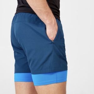 Men’s Double Layered Athletic Training Shorts